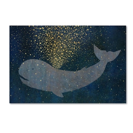 Cora Niele 'Gold Spraying Whale' Canvas Art,12x19